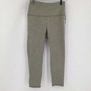 Zobha heather vetiver cropped leggings gray green space dye heather new Medium